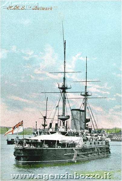 Navi da guerra H.M.S. Bulwark 1899 nave corazzata da battaglia di